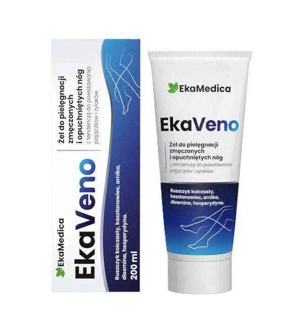 EkaMedica EkaVeno żel do pielęgnacji zmęczonych i opuchniętych nóg 200ml
