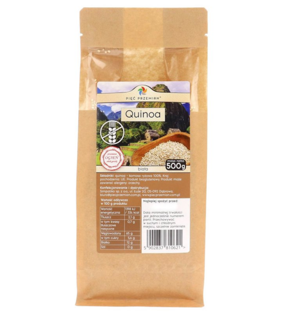 PIĘĆ PRZEMIAN Quinoa biała - komosa ryżowa 500g