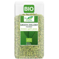 BIO PLANET Groch zielony połówki BIO 500g
