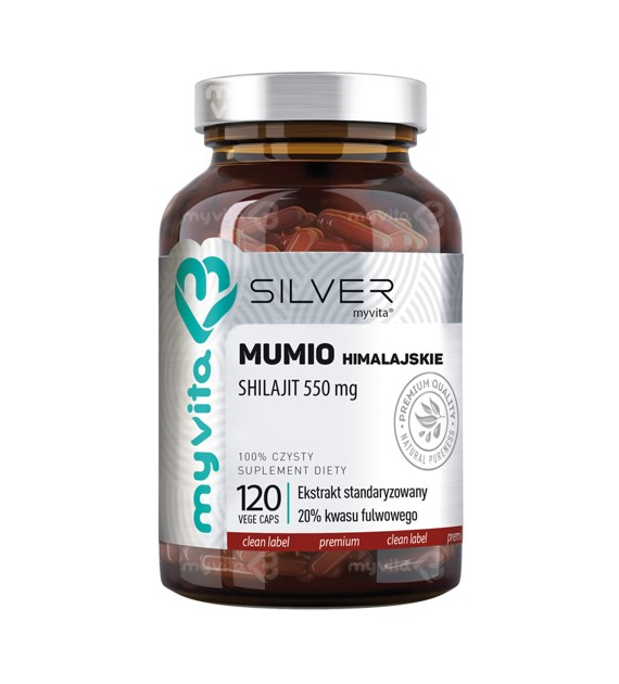 SILVER Mumio himalajskie Shilajit 550mg, 120kaps. MyVita
