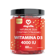 MyVita Żelki Witamina D3 4000 IU 60 sztuk - naturalne żelki z pektyny cytrusowej