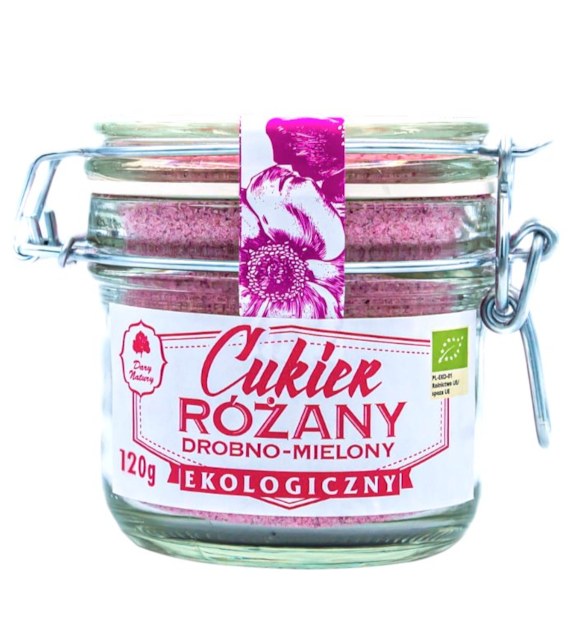 Cukier różany drobno-mielony BIO 120g DARY NATURY