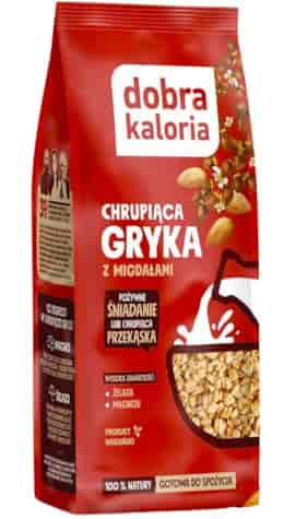 DOBRA KALORIA Chrupiąca gryka z migdałami 100g KUBARA