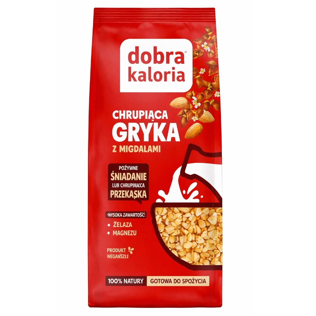 DOBRA KALORIA Chrupiąca gryka z migdałami 100g KUBARA
