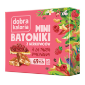DOBRA KALORIA Mini batoniki a'la tarta malinowa z nerkowców (6x17g) KUBARA