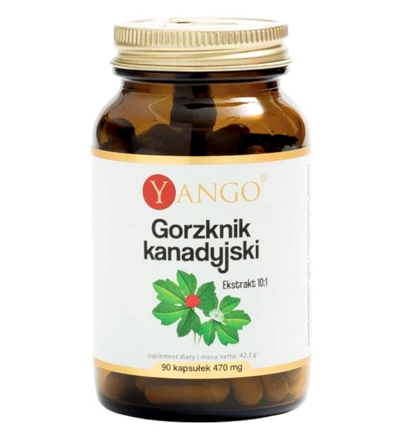 YANGO Gorzknik kanadyjski ekstrakt 10:1 380mg, 90 kaps.