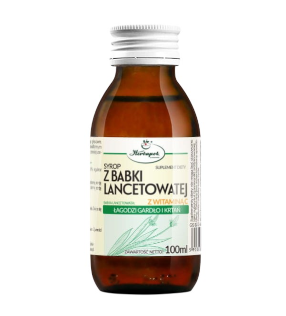 Syrop z babki lancetowatej z wit. C 100ml HERBAPOL KRAKÓW