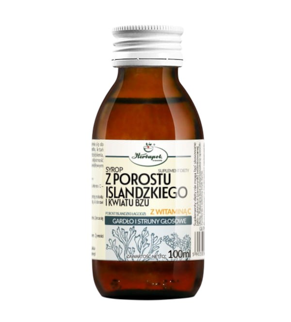 Syrop z porostu islandzkiego i kwiatu bzu z wit. C 100ml HERBAPOL KRAKÓW