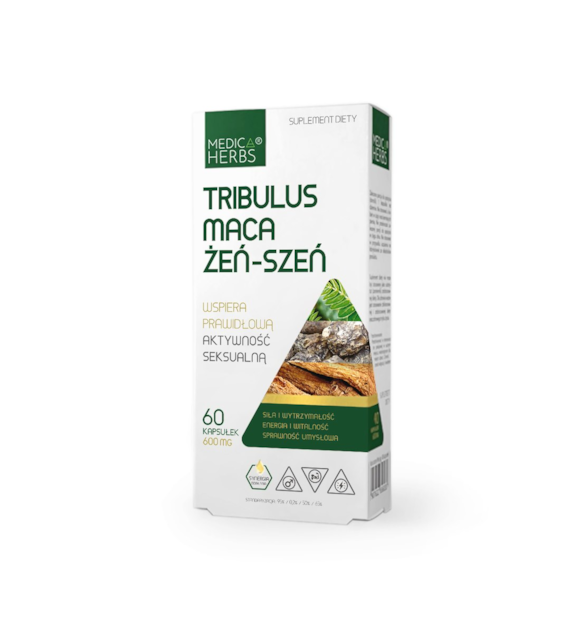 MEDICA HERBS Tribulus, Maca, Żeń-szeń 60 kaps.