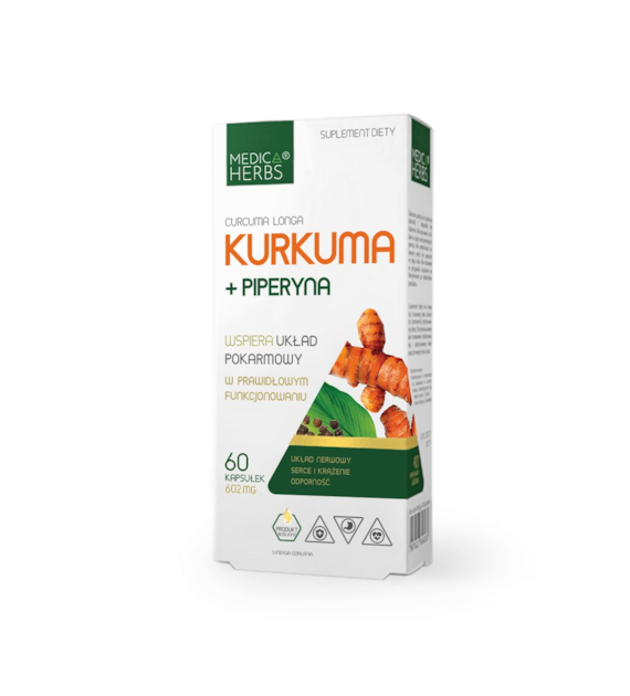 MEDICA HERBS Kurkuma + Piperyna 60 kaps.