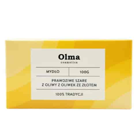 OLMA COSMETICS Mydło prawdziwe szare z oliwy z oliwek ze złotem 100g