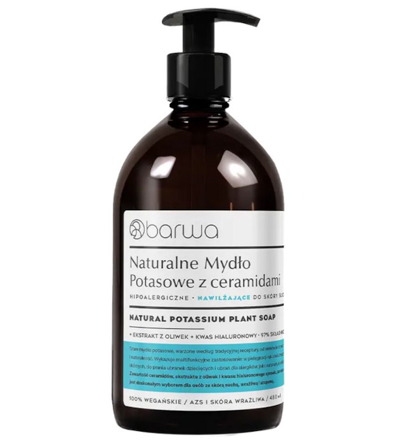 Mydło w płynie potasowe z ceramidami nawilżające 480ml BARWA