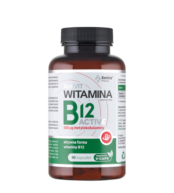 XeniVIT Witamina B12 Active 500mcg, 90 Vcaps. XENICO PHARMA