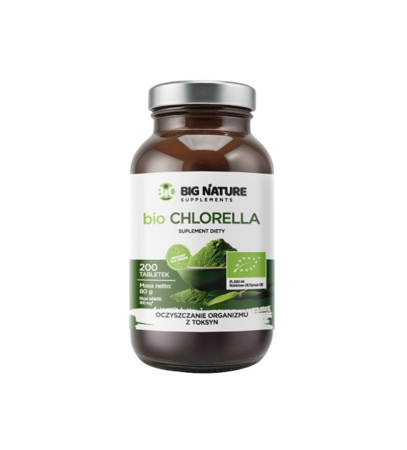 BIG NATURE Tabletki Chlorella BIO 400mg, 200 tabl.