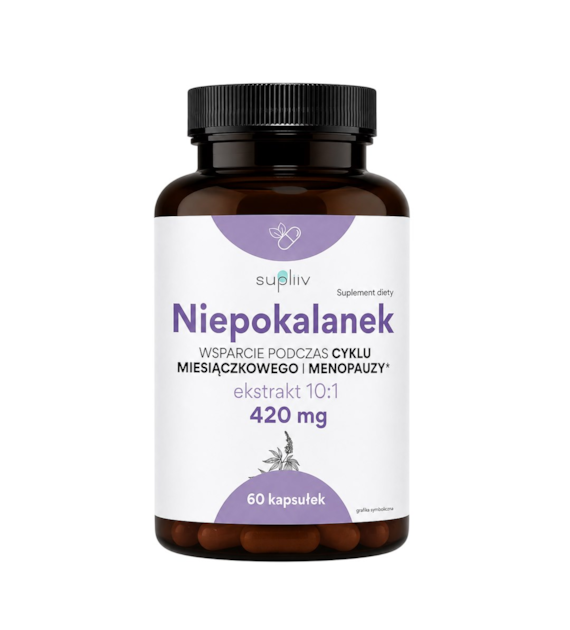 Niepokalanek ekstrakt 10:1 420mg, 60 kaps. SUPLIIV