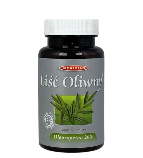 Liść oliwny 20% 60kaps. MERIDIAN