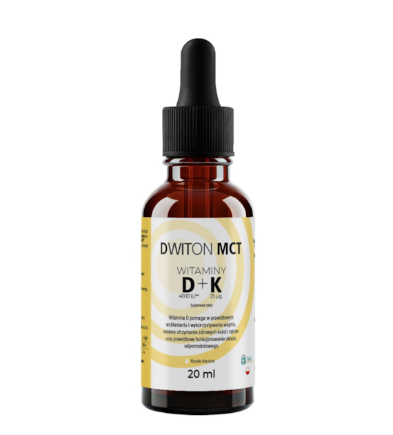 DWITON MCT Witaminy D3 4000 IU + K2 25mcg 20ml EKOTOTU