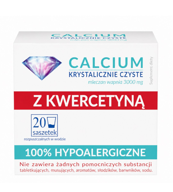 Calcium hypoalergiczne krystaliczne czyste z kwercetyną 20 saszetek UNIPHAR