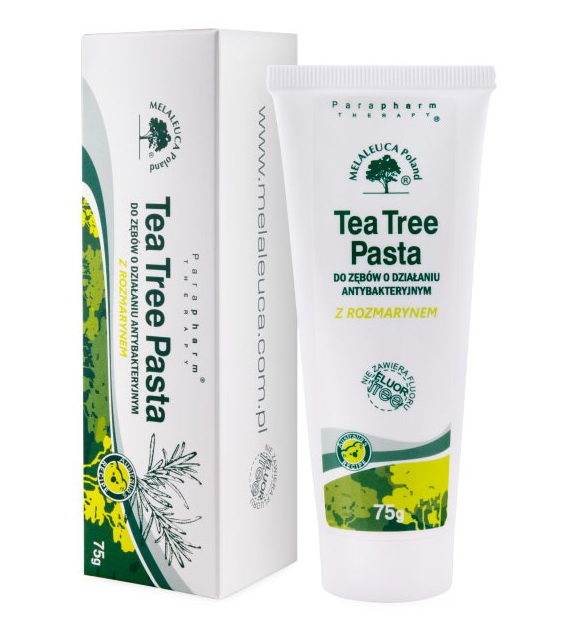 Tea Tree Pasta do zębów z ROZMARYNEM antybakteryjna (bez fluoru) 75g MELALEUCA