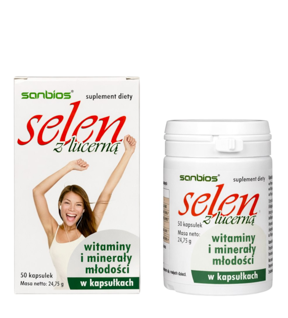 SANBIOS Selen z lucerną 50 kaps.