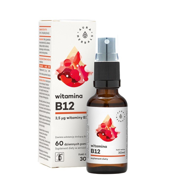 AURA HERBALS Witamina B12 Forte - aerozol 30ml