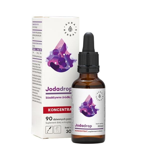 AURA HERBALS JodaDrop koncentrat 30ml - bioaktywne źródło jodu