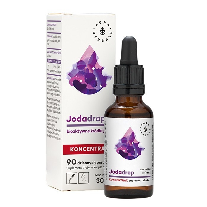 AURA HERBALS JodaDrop koncentrat 30ml - bioaktywne źródło jodu