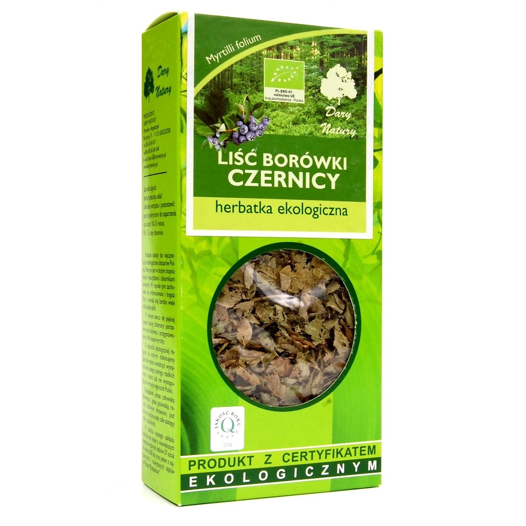 Borówka czernica liść BIO 25g DARY NATURY