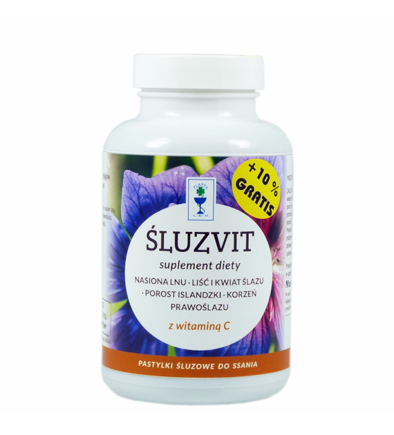 Śluzvit pastylki bez cukru SŁOIK 160g + 10% gratis PLANTA-LEK