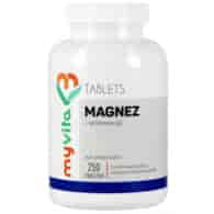 MyVita Magnez + Witamina B6 250tabl. - Cytrynian magnezu 450mg + Wit B6 1,4mg