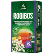 ROOIBOS herbatka z czerwonokrzewu z czarnym bzem 20*1,5g ASTRA