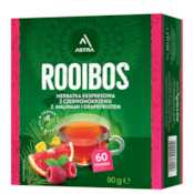 ROOIBOS herbatka z czerwonokrzewu z malinami i grapefruitem 60*1,5g ASTRA