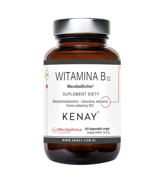 KENAY Witamina B12 250mcg, 60kaps. -  metylokobalamina MecobalActive