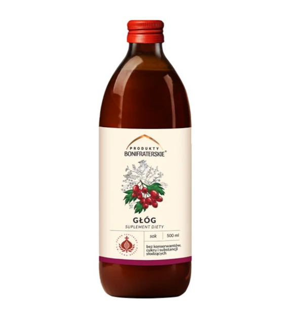 Sok z Głogu 500ml PRODUKTY BONIFRATERSKIE