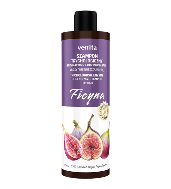 VENITA Trychologiczny szampon Ficyna enzymatyczno-oczyszczający do włosów przetłuszczających się 300ml