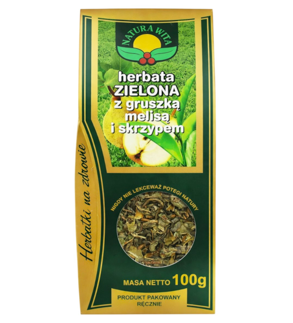 NATURA-WITA Herbata zielona z gruszką, melisą i skrzypem 100g