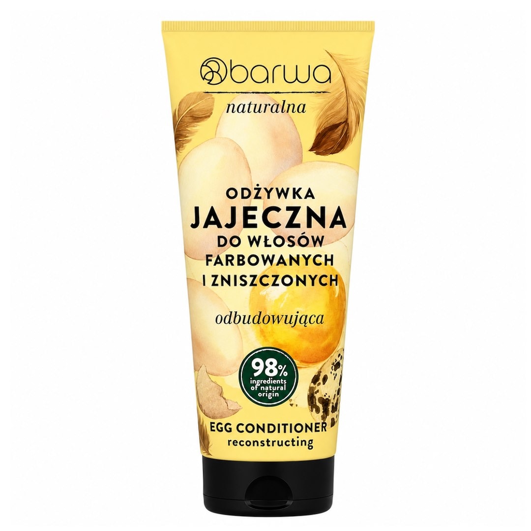 Odżywka jajeczna w tubie do włosów farbowanych i zniszczonych 200ml BARWA NATURALNA
