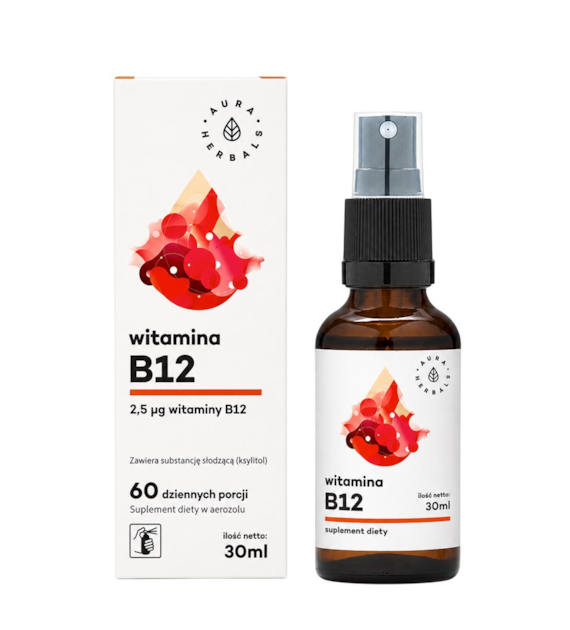 AURA HERBALS Witamina B12 Forte - aerozol 30ml
