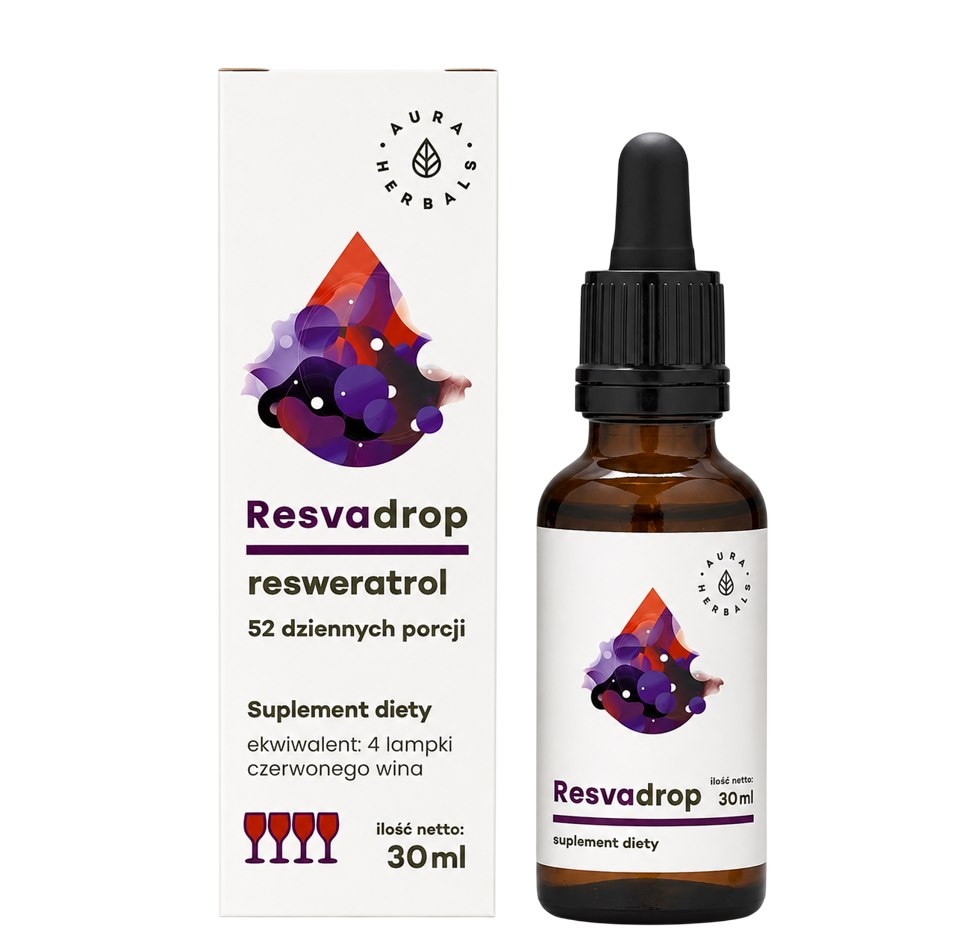 AURA HERBALS ResvaDrop 2,5% - resweratrol - krople 30ml