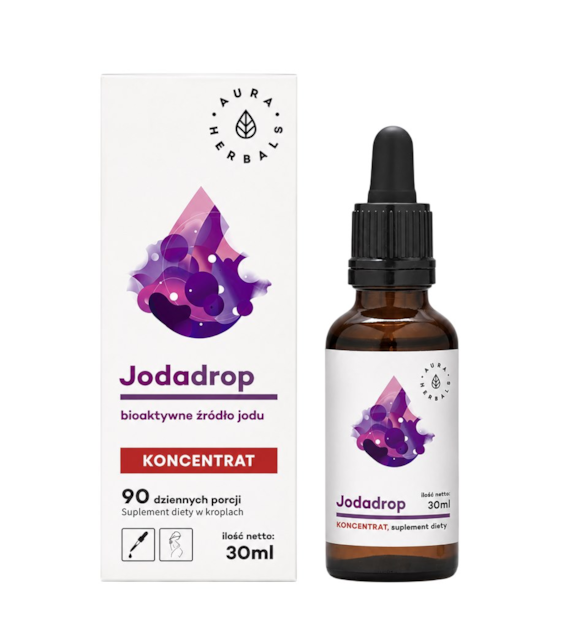 AURA HERBALS JodaDrop koncentrat 30ml - bioaktywne źródło jodu