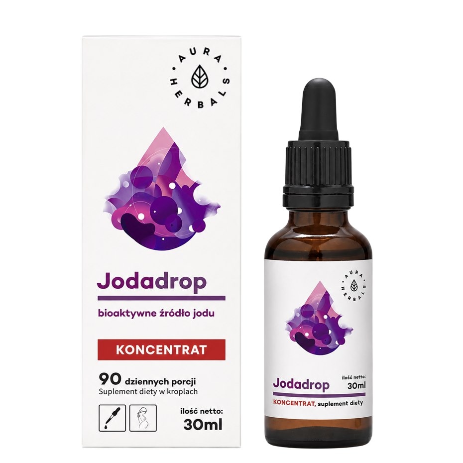 AURA HERBALS JodaDrop koncentrat 30ml - bioaktywne źródło jodu