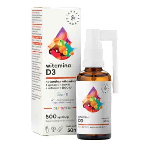 AURA HERBALS Witamina D3 dla dzieci MCT aerozol 50ml