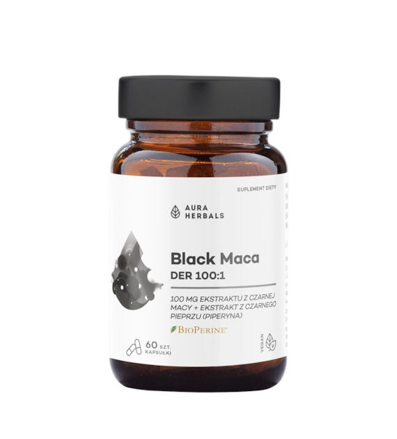 AURA HERBALS Black Maca DER 100:1 60 kaps.