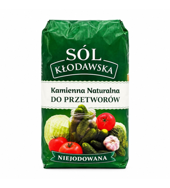 SÓL KŁODAWSKA drobna niejodowana kamienna naturalna  do przetworów  1,1kg