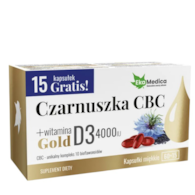 EkaMedica Czarnuszka CBC Gold + witamina D3 4000 IU 75 kaps.