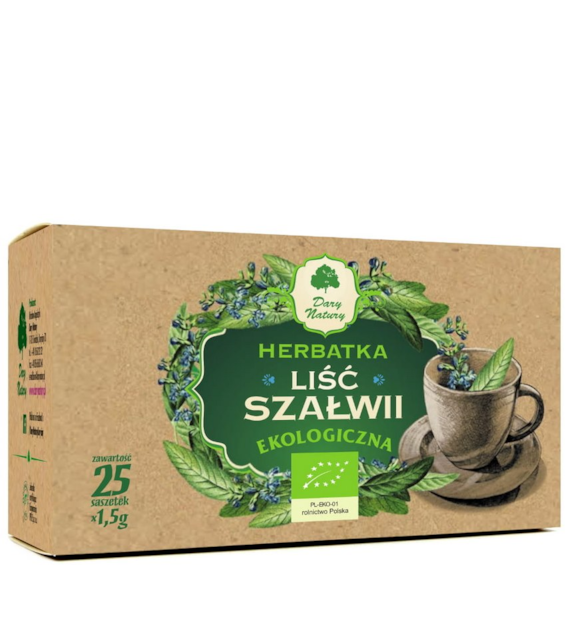 Szałwia liść fix BIO 25*1,5g DARY NATURY