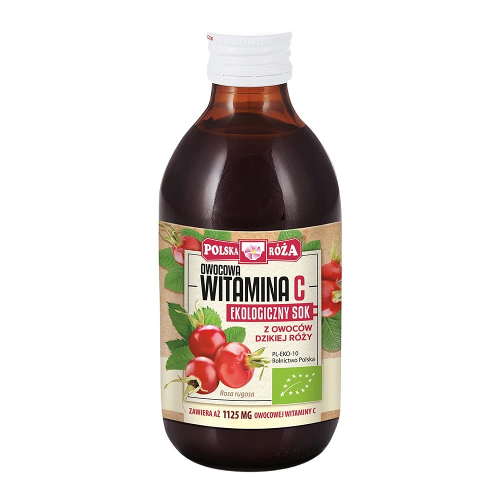Ekologiczna Witamina C 100% owocowa - sok z owoców dzikiej róży BIO 250ml POLSKA RÓŻA