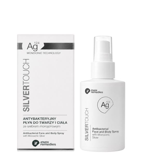 Antybakteryjny płyn do twarzy i ciała ze srebrem monojonowym Ag124 100ml INVEX REMEDIES