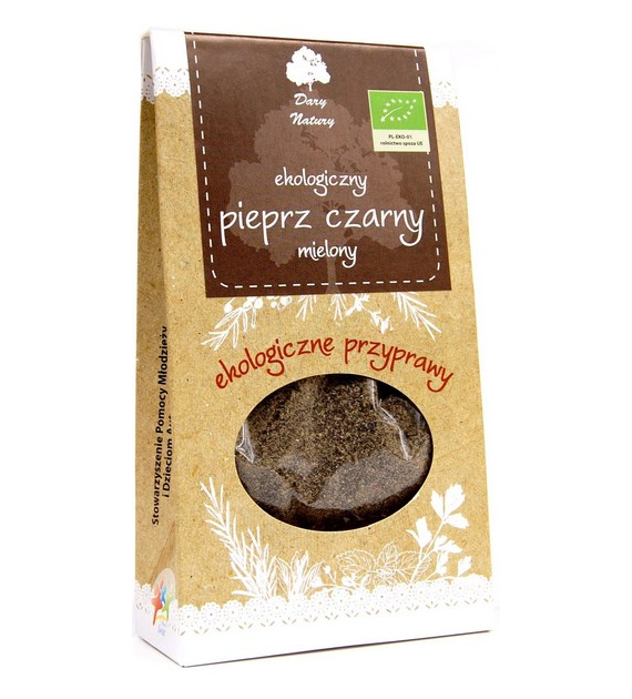 Pieprz czarny mielony BIO 50g DARY NATURY