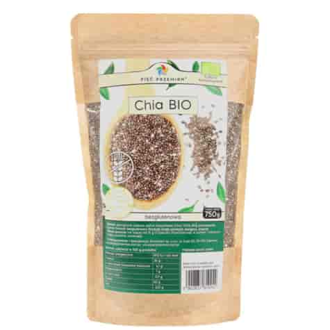 PIĘĆ PRZEMIAN Chia BIO 750g - nasiona szałwii hiszpańskiej bezglutenowe